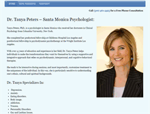Tablet Screenshot of drtanyapeters.com